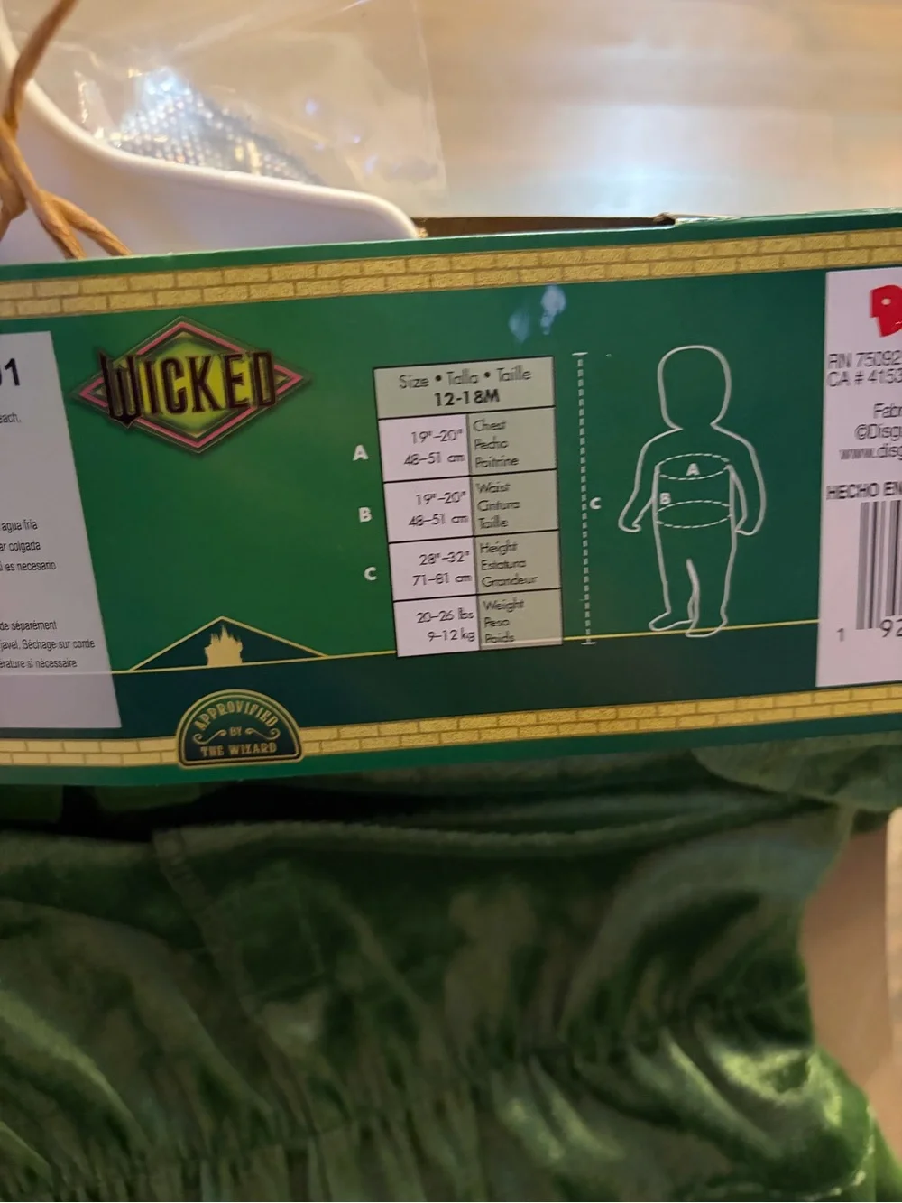 NWT Wicked Flying Monkey Infant Costume 12-18 Months Halloween Movie Costume